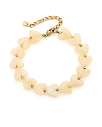 ARMBAND HARTJES KRALEN BEIGE