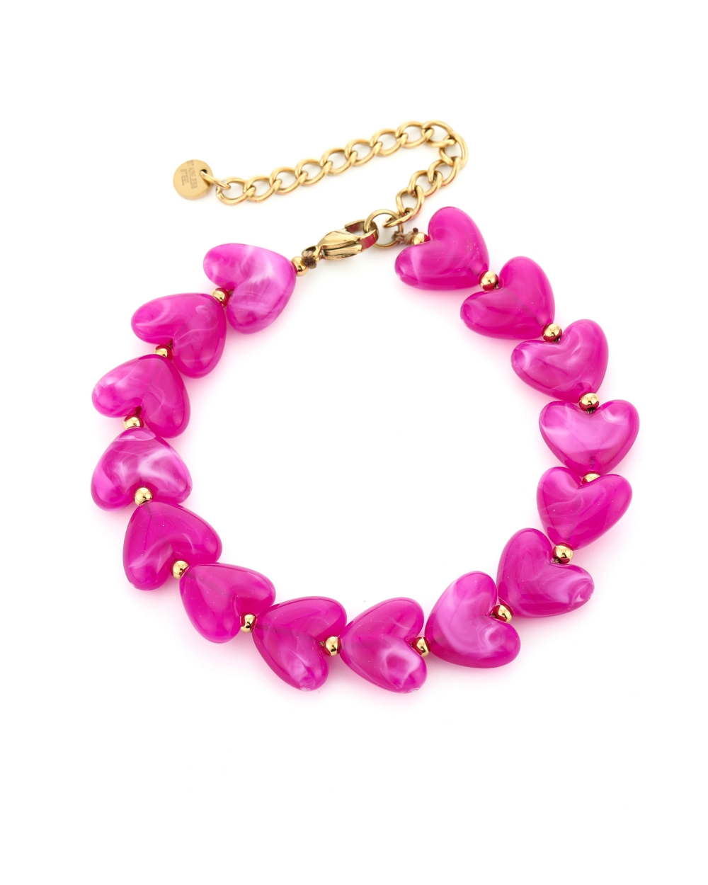 ARMBAND HARTJESKRALEN FUCHSIA