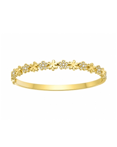 Gossip the Label SZ14436 BANGLE MET BLOEM EN STRASS