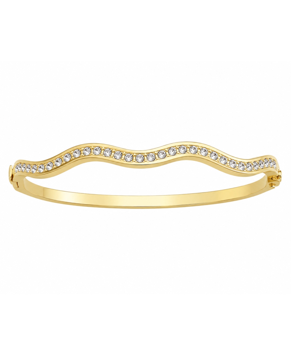 BANGLE WAVE EN STRASS GOUD