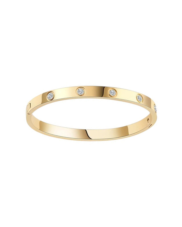 BANGLE MET STRASS GOUD
