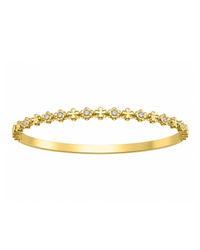 Gossip the Label SZ14437 BANGLE SMALL BLOEM EN STRASS