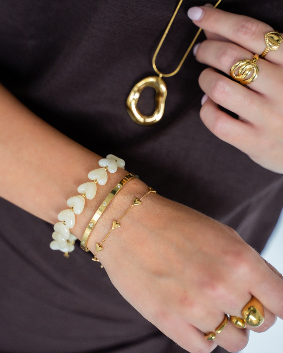 BANGLE SMALL STRASS GOUD