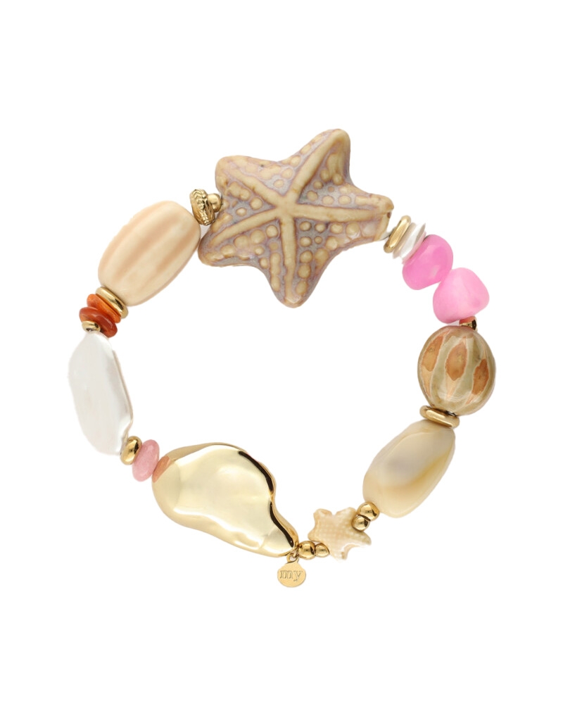 ELASTIEKEN KRALENARMBAND MET ZEESTER