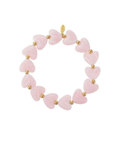 Gossip ARMBAND HARTJES STRETCH Roze
