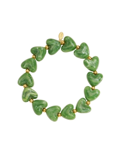 Gossip ARMBAND HARTJES STRETCH Groen
