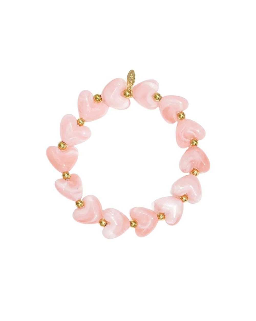 Gossip ARMBAND HARTJES STRETCH Roze