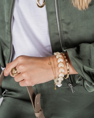 Gossip JE15503 DUBBELE ARMBAND HARTJE