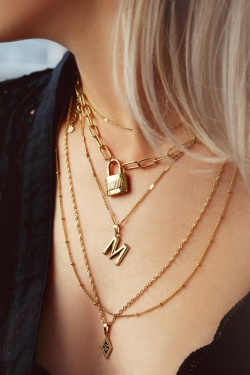 KETTING MET SLOT L'AMOUR GOUD