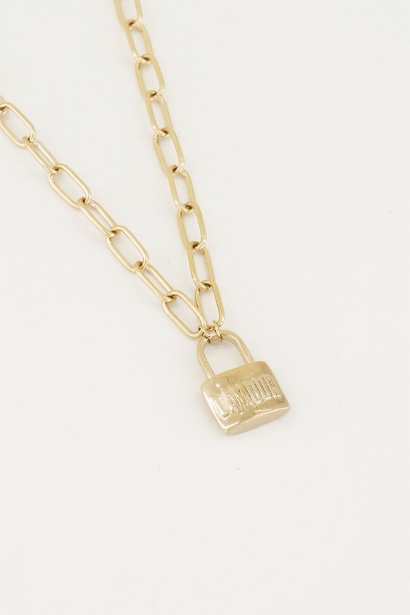 KETTING MET SLOT L'AMOUR GOUD