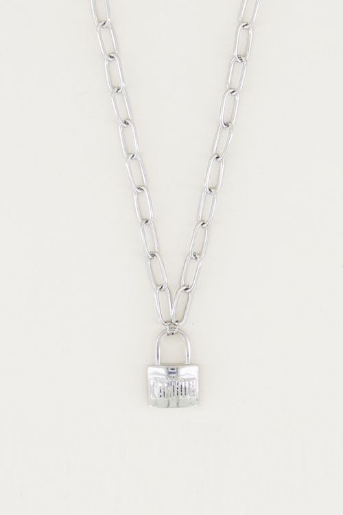 KETTING MET SLOT L'AMOUR ZILVER