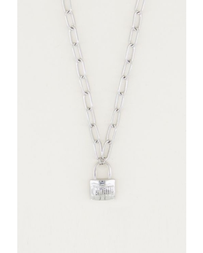 KETTING MET SLOT L'AMOUR ZILVER