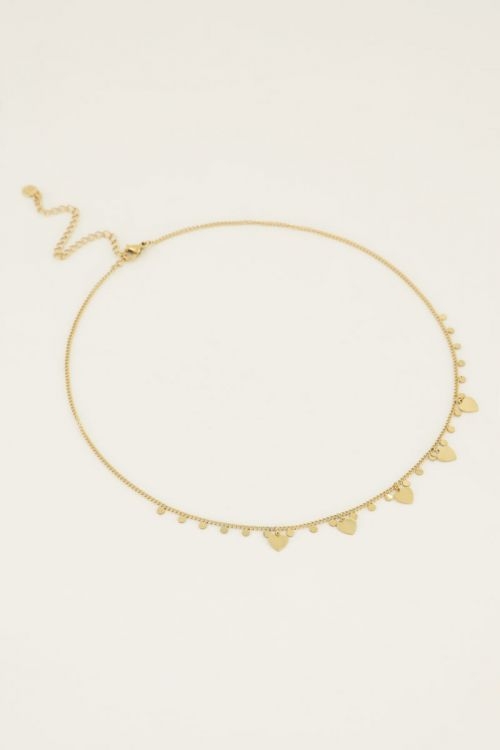 KETTING HARTJES & BEDELS GOUD