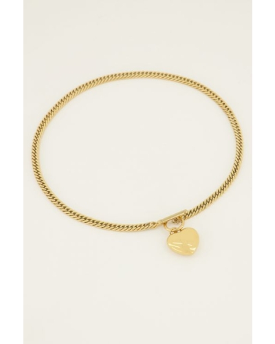 SCHAKELKETTING HART GOUD