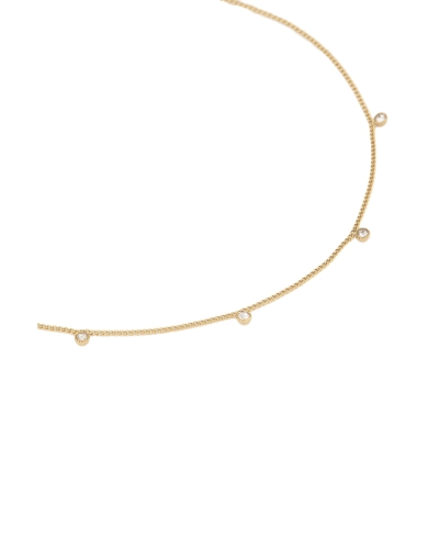 My Jewellery Ketting vijf strass steentjes MJ047741200