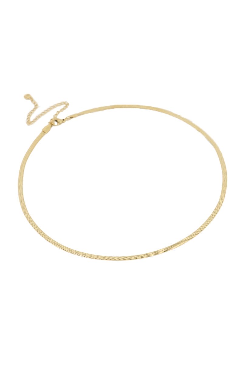 PLATTE SCHAKELKETTING GOUD