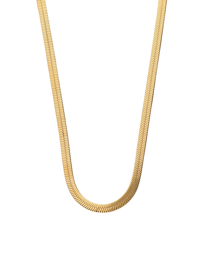PLATTE SCHAKELKETTING GOUD
