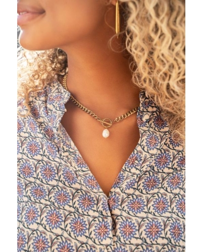 My Jewellery SCHAKELKETTING MET PAREL40 CM GOUD