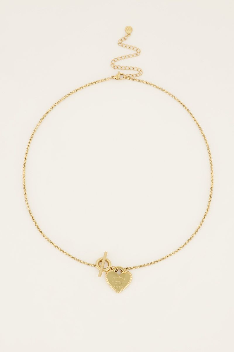 Candy couture ketting met hartje goud