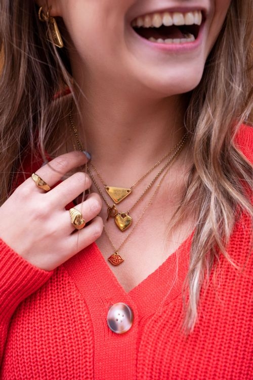 Candy couture ketting met hartje goud