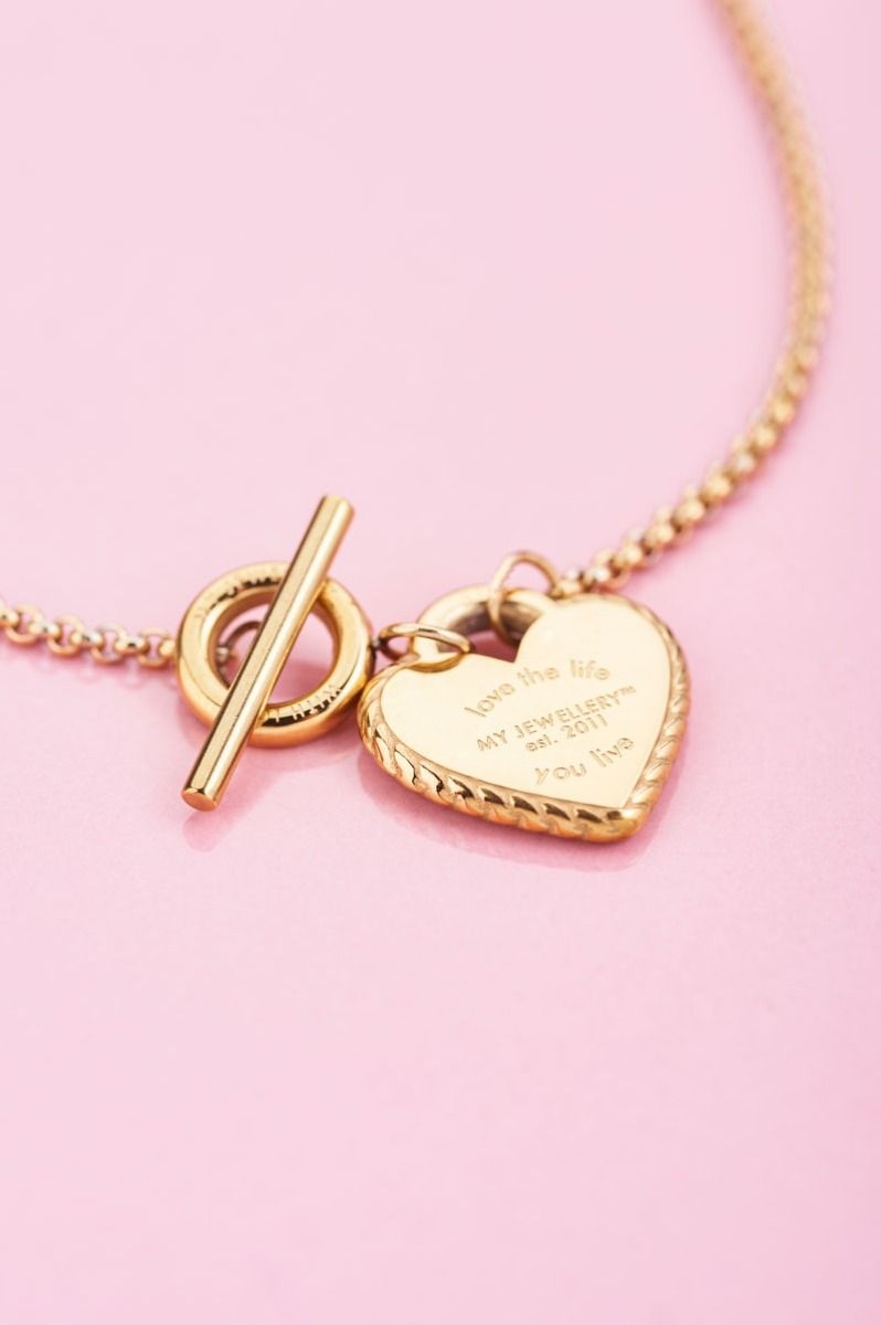 Candy couture ketting met hartje goud