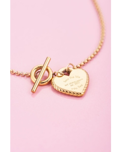 Candy couture ketting met hartje goud