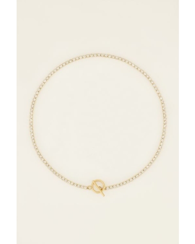 My Jewellery NECKLACE TRANSPARANT STONES GOUD