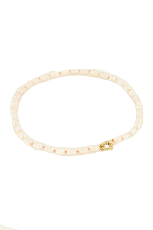 KETTING PARELS ORANJE 