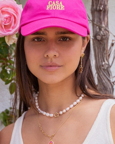 KETTING PARELS ORANJE 