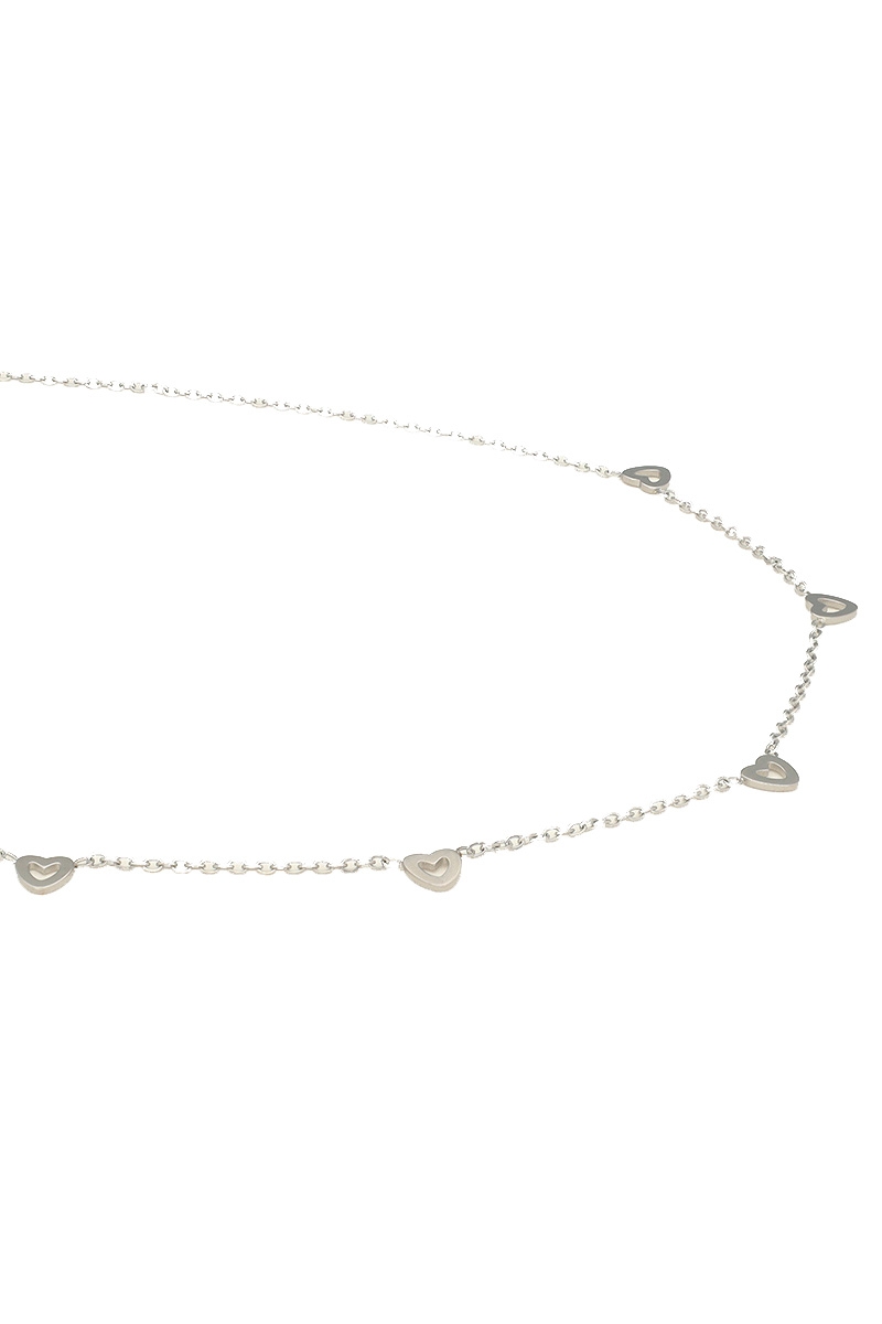 KETTING MET KLEINE HARTJES ZILVER