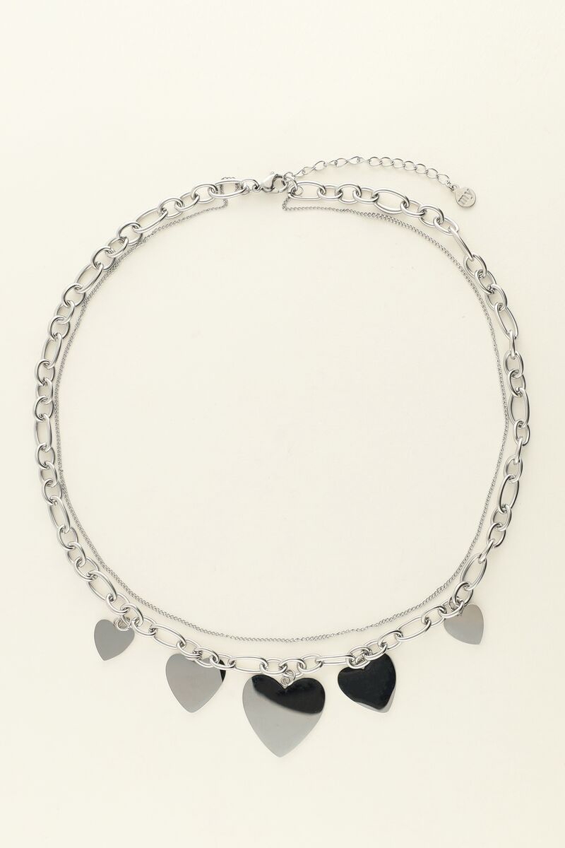 STATEMENT KETTING MET HARTJES ZILVER