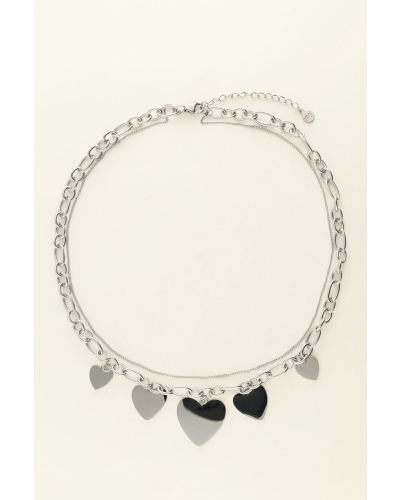 My Jewellery STATEMENT KETTING MET HARTJES ZILVER