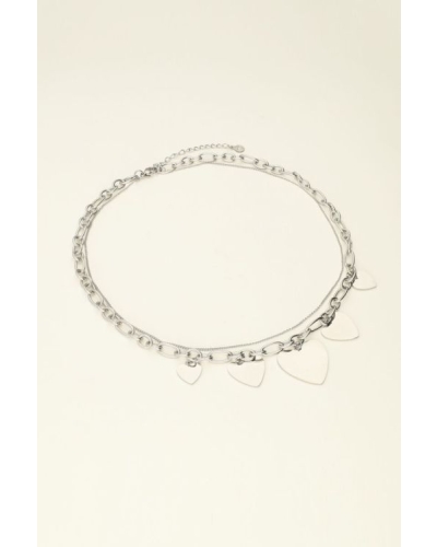 STATEMENT KETTING MET HARTJES ZILVER