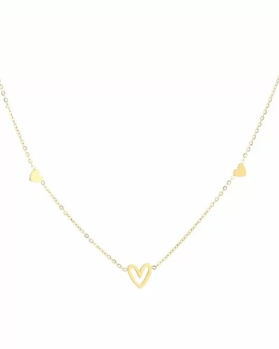 Gossip KETTING DRIE HARTJES GOUD