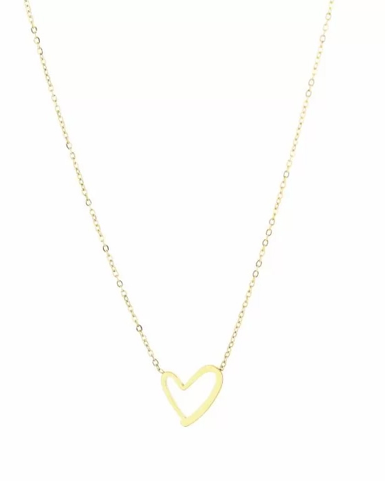 KETTING OPEN HART GOUD