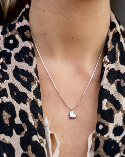 Gossip KETTING VALLEND HARTJE ZILVER