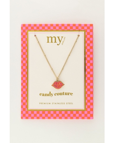 KETTING MET ORANJE TRÈS BELLE BEDEL