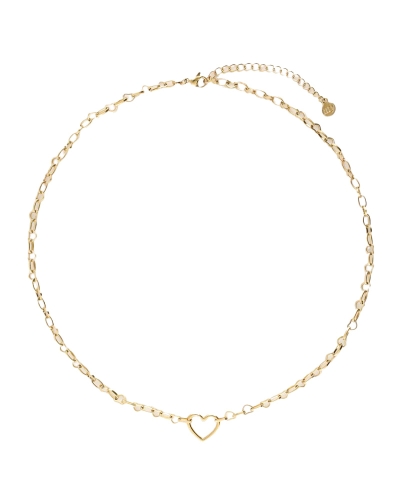 My Jewellery SCHAKELKETTING MET KLEIN OPEN HART BEDEL GOUD