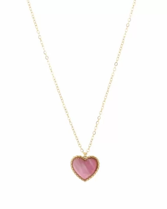 KETTING HARTJE ROZE GOUD