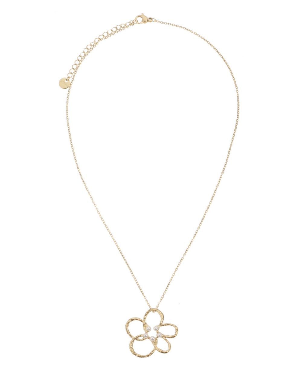 KETTING BLOEM MET PAREL GOUD