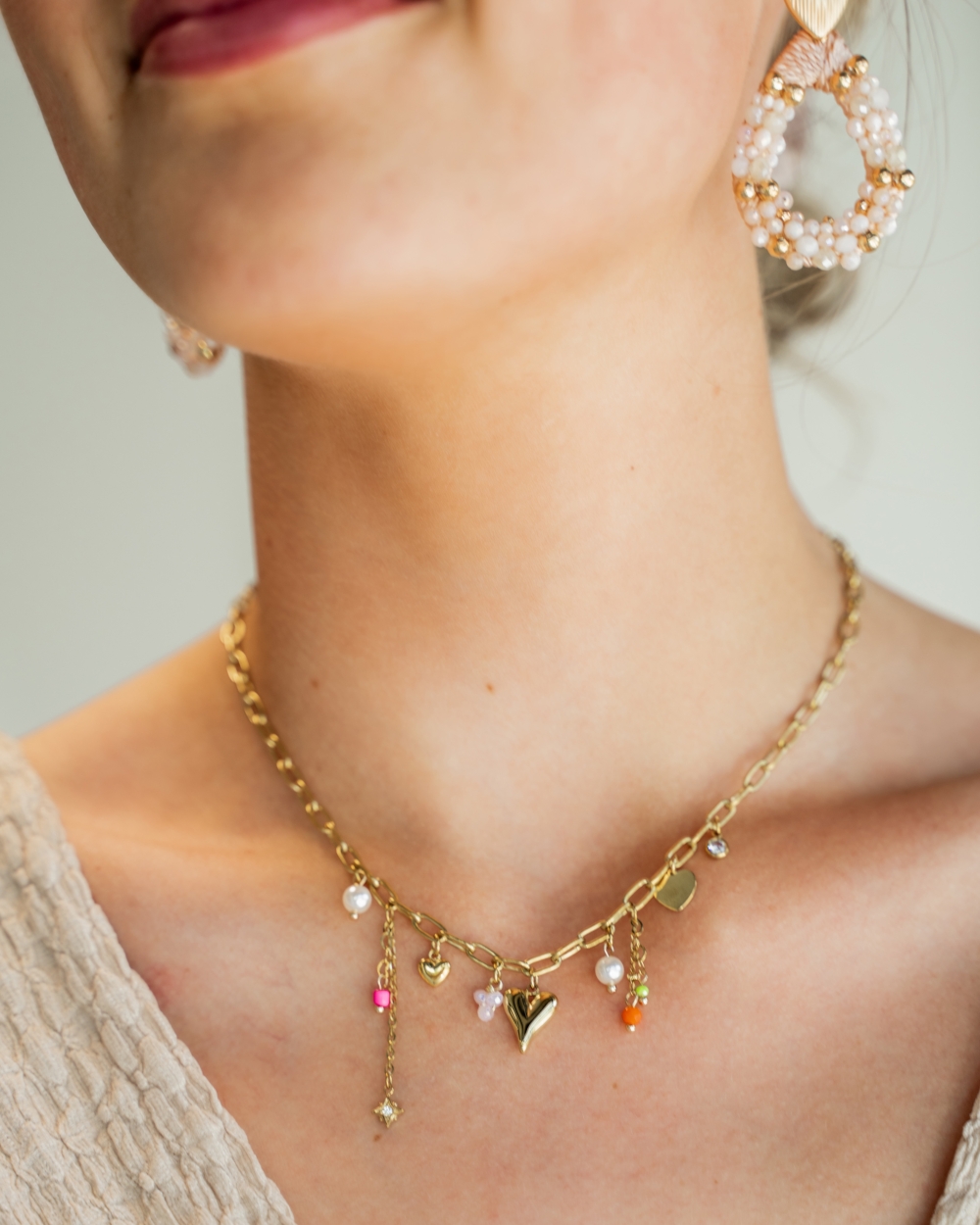 BEDELKETTING AMORE GOUD
