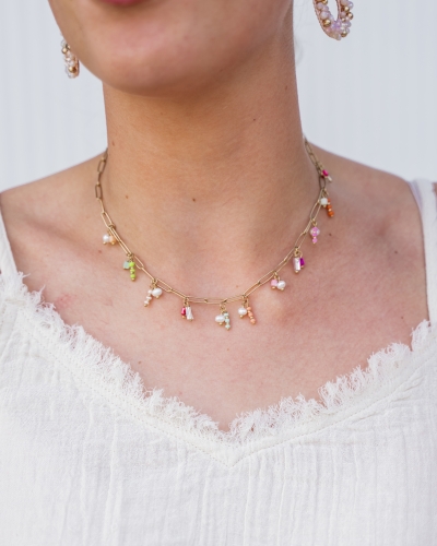 Gossip SCHAKELKETTING BEDELS EN PARELS GOUD
