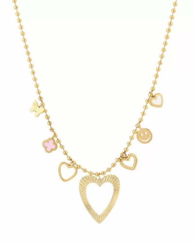 Gossip KETTING MET BEDELS RIBBEL HART