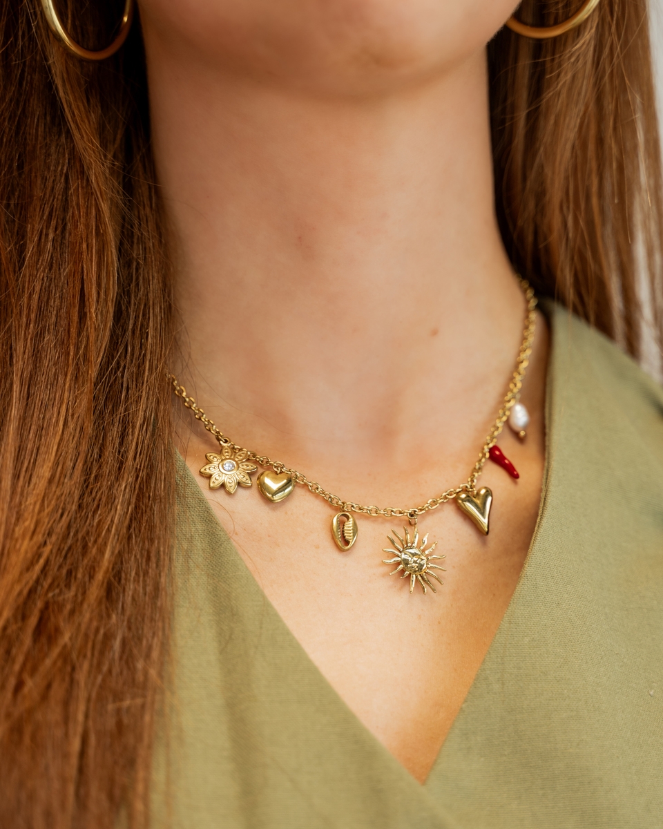 BEDELKETTING ZON GOUD