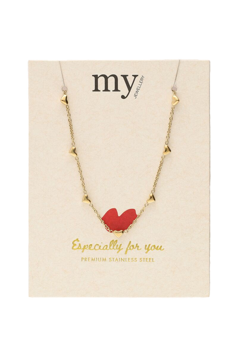 KETTING KLEINE HARTJES GOUD