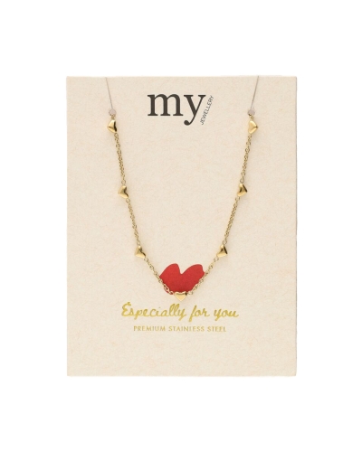 KETTING KLEINE HARTJES GOUD