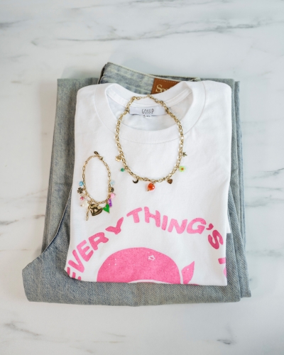 Gossip BEDELKETTING PICK ME GOUD MULTI