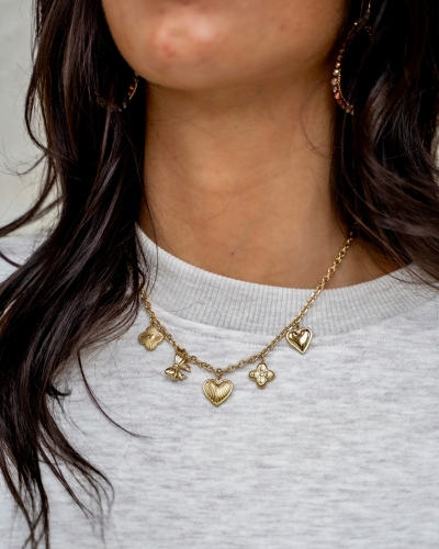 Gossip BEDEL KETTING LOVE FLOWER GOUD