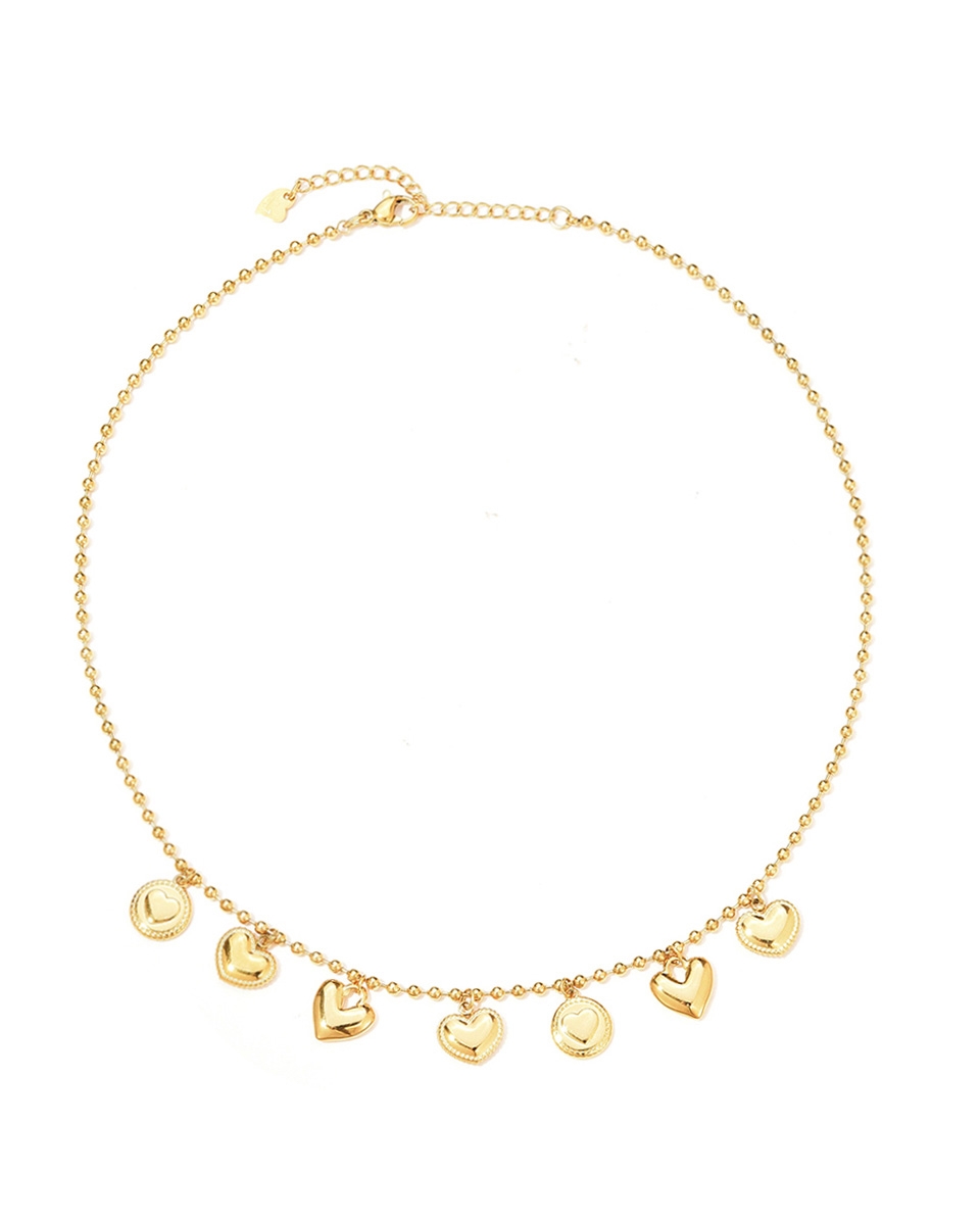 BEDEL KETTING HARTJES GOUD