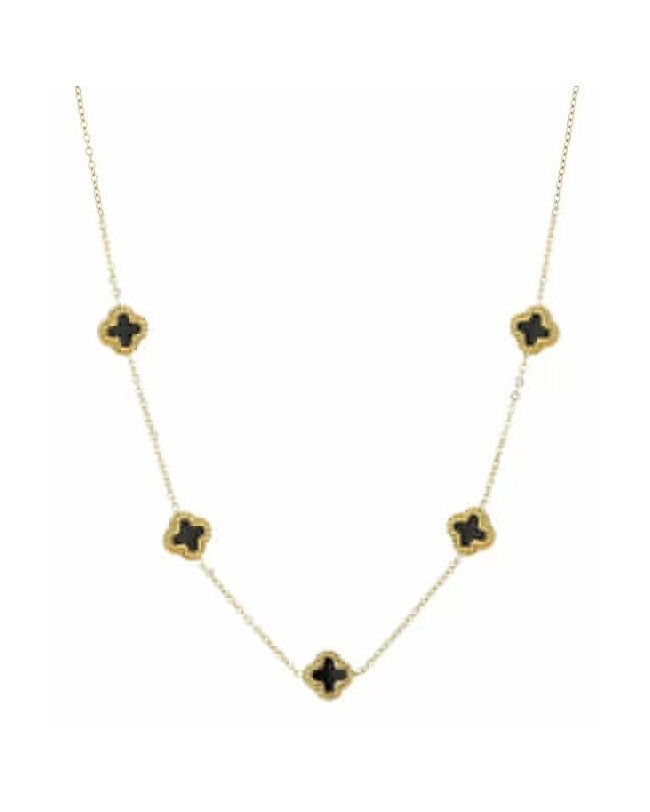 KETTING 5 KLAVERTJES GOUD